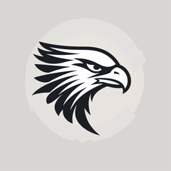 Eagle logo, icon illustration isolated vector sign symbol in cartoon, doodle style.
