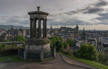 View from Calton Hill towards Edinburg castle.