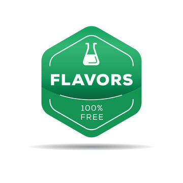 (Flavors free) label sign, vector illustration.