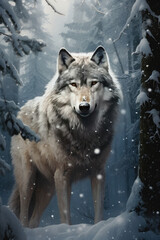 Naklejka premium DIre Wolf