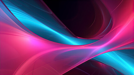 3D Digital Waves Pink Blue Purple Teal Background
