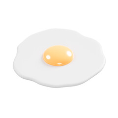fried egg 3d illustration
