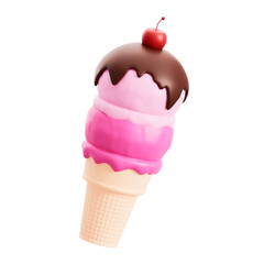 ice cream 3d illustration