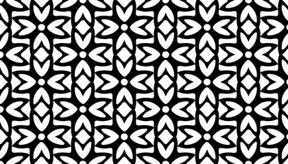 Seamless black and white geometric pattern. Tileable texture background.