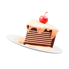 soft cake 3d illustration