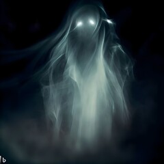 A chilling apparition of a ghostly figure Generative AI