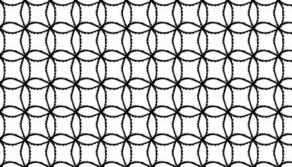 Fototapeta premium black and white seamless chain fence pattern