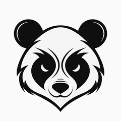 Panda head logo. Mascot design. Vector illustration © Mr.Vander