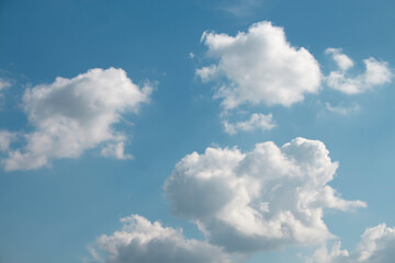natural background. white clouds on a blue sky