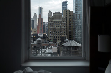 NYC, New York, New York City, View, Window View, Skyline, Downtown, City