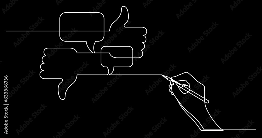 Sticker continuous line drawing vector illustration with fully editable stroke of business concept sketch on