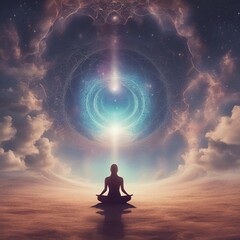 Astral travel to the astral plane through meditation, listening to the frequencies of the universe