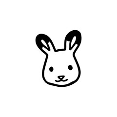 concept rabbit head vector illustration