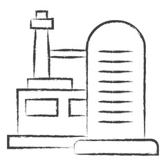 Hand drawn industry illustration icon