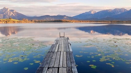 lake and mountains
