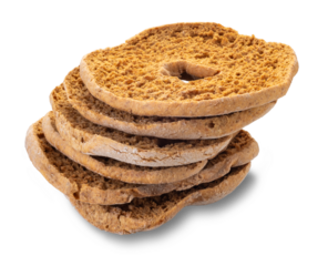 Wheat frisella, typical Italian bread from Puglia isolated