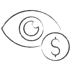 Hand drawn Monitor wealth illustration icon