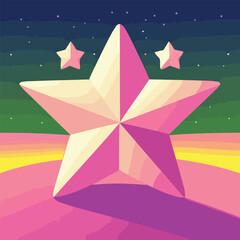 Great vector illustration of cartoon star