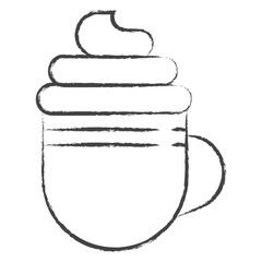 Hand drawn Cream Coffee illustration icon