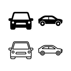 Obraz premium Car icon vector. Car sign. sedan