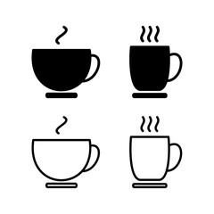 Obraz premium Cup coffee icon vector. coffee cup icon. mug