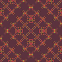 Seamless Asian pattern of the nomads of Central Asia and Uzbek, Kazakhstan, Kyrgyzstan. Nomadic ethnic stamp style. Asian ornaments.	
