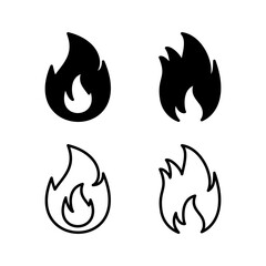 Fire icon vector. fire flame icon