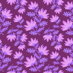 Fototapeta na wymiar Floral summer seamless flower pattern for fabrics and linens and wrapping paper and kids clothes print and fashion