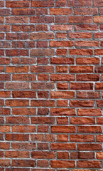red brick wall in the historical part of the old city in europe as a background 46