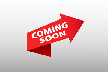 red flat web banner for coming soon