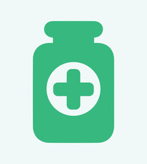 Obraz premium Remedy, treatment, cure, care, gout. Doctor, nurse. Hospital, clinic. Herbal, homeopathic, pharmacy, pharmaceutical. Drug, pills, capsule, vial, medicinal, syrup. Vector, icon, illustration