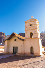 Fototapeta premium OLD COLONIAL STYLE CHURCH. SUSQUES, PROVINCE OF JUJUY. ARGENTINA.