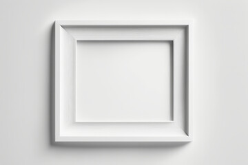 Fototapeta premium Decorative white frame on pink background, graphic mock up for art, generative AI