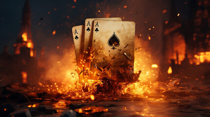 Fiery Ace of Spades ignites an inferno