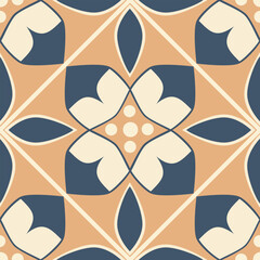 seamless ornamental pattern with abstract flowers