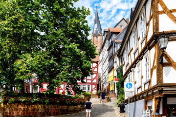 Picturesque old town of Marburg an der Lahn in Hesse, Germany - obrazy, fototapety, plakaty