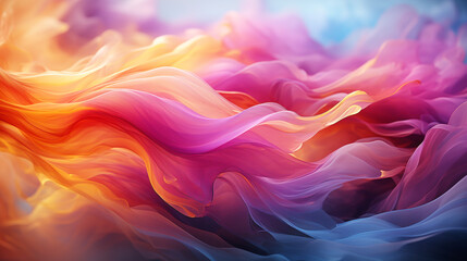 Fototapeta premium Blurred motion mixed with bright psychedelic colors