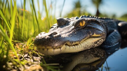 Obraz premium crocodile in the jungle