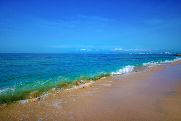 The iconic emerald waters in Conchas Chinas beach at Puerto Vallarta