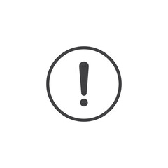 Caution Warning Sign icon. Editable vector stroke. Warning mark on white background