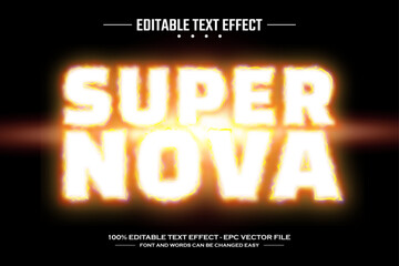 Supernova 3D editable text effect template