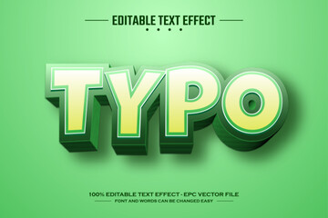 Typo 3D editable text effect template