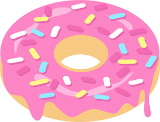 Donut Illustration, Fast food Illustration, junk food clipart	