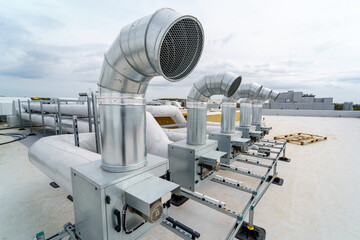 The air conditioning and ventilation system of a large industrial building