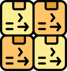 Computer inventory icon outline vector. Digital management. Control product color flat