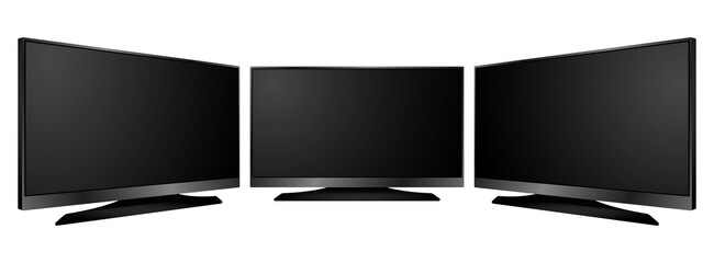 realistic of tv led lcd isolated or lcd plasma wide screen tv mockup. 3D Render