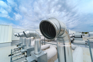The air conditioning and ventilation system of a large industrial building