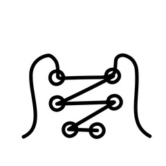 shoelace line icon
