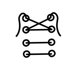 shoelace line icon