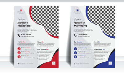 Corporate brochure flyer design template vector, Leaflet presentation, layout in A4 size.